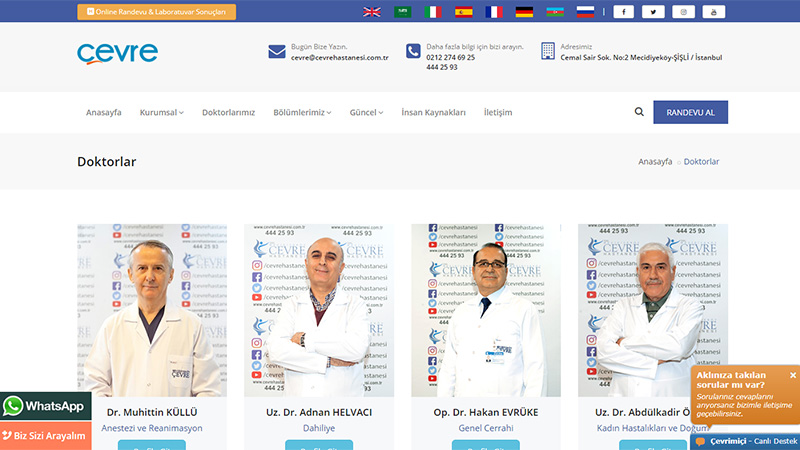 Çevre Hastanesi Doktorlar